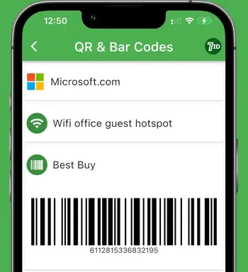 QR-Code- und Barcode-Generator und -Speicherung