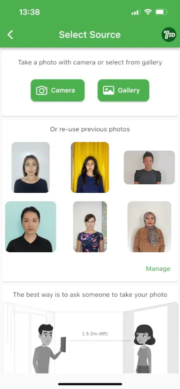 7ID rakendus: Usbekistan Visa Photo Maker