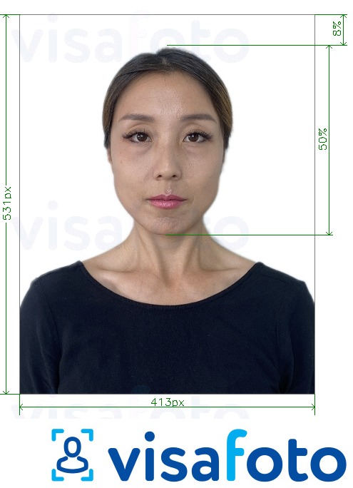  Korea pass Internetis fotonäidis koos täpse infoga mõõtude kohta.