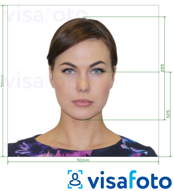  Paraguay viisa 5x5 cm fotonäidis koos täpse infoga mõõtude kohta.