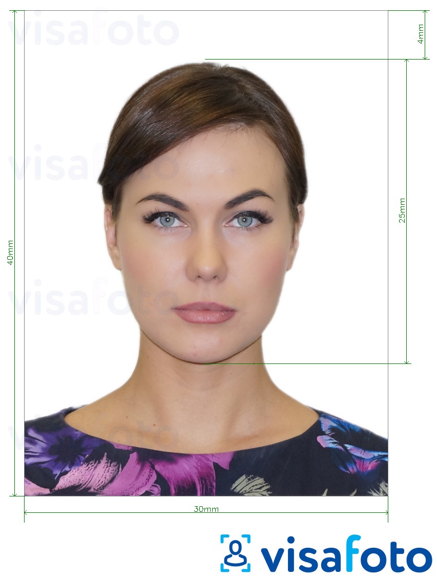  Venemaa Pensionär ID 3x4 fotonäidis koos täpse infoga mõõtude kohta.